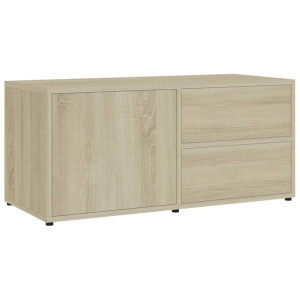 Szafka pod TV, dąb sonoma, 80x34x36 cm, płyta wiórowa