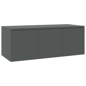 Szafka pod TV, szara, 80x34x30 cm, płyta wiórowa