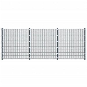 Panel ogrodzeniowy z słupkami, 6 x 2 m, antracytowa szarość