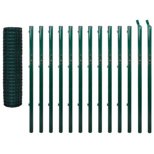 Euro ogrodzenie, stalowe, 25 x 1,7 m, zielone