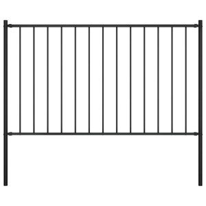 Panel ogrodzeniowy ze słupkami, kryta proszkowo stal, 1,7x1 m