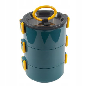Lunch Box Obiadowy 3x Pojemnik Na Żywność 1500ml