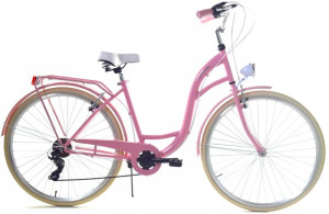 Rower Dallas City 26" 7spd - różowy z kremem