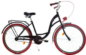 Rower Dallas City 28" 1spd - czarny z czerwonym