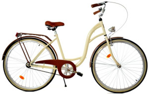 Rower Dallas City 28" 1spd - krem z brązem
