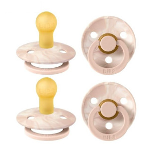 BIBS TIE DIY COLLECTION 2-PACK BLUSH IVORY & BLUSH IVORY M Smoczek Uspokaja