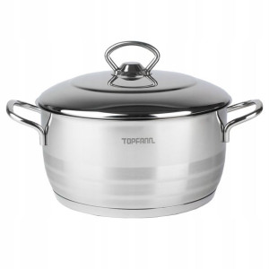 Garnek 3,2 L Gastro + Pokrywa Stal 18/10 Indukcja