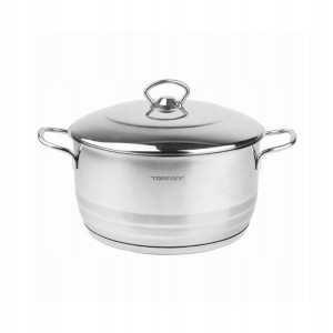 Garnek 6,3l Gastro + Pokrywa Stal 18/10 Indukcja