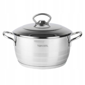 Garnek 2,5l Gastro + Pokrywa Stal 18/10 Indukcja
