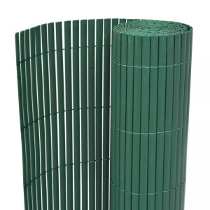 Dwustronne ogrodzenie ogrodowe, PVC, 90x300 cm, zielone