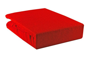 Prześcieradło Frotte z Gumką 90x200 Kolor Czerwony