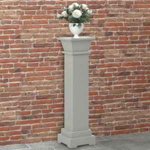 Lumarko Klasyczny kwietnik w kształcie kolumny, szary, 17x17x66 cm, MDF