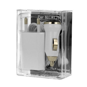 Zestaw 3w1 TYP C 1Amper ładowarka samochodowa, sieciowa, Kabel Usb