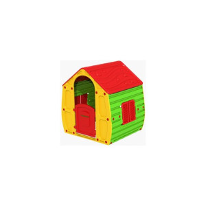 Ogrodowy magiczny domek dla dzieci 102x90x109cm żólto czerwony