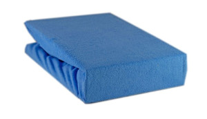 Prześcieradło Frotte z Gumką 160x200 Kolor Niebieskie
