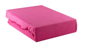 Prześcieradło Frotte z Gumką 180x200 Kolor Ciemny Róż
