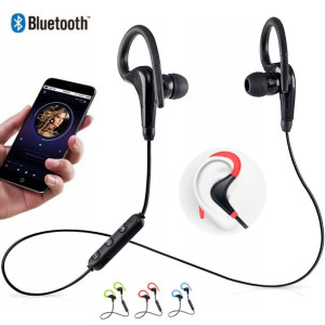 Słuchawki Sportowe Bezprzewodowe Bluetooth + Kabel
