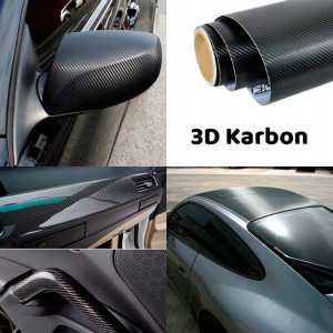 Folia Carbon 3d Karbon Okleina Czarna 152 X 50 Cm