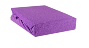 Prześcieradło Frotte z Gumką 200x220 Kolor Fioletowy
