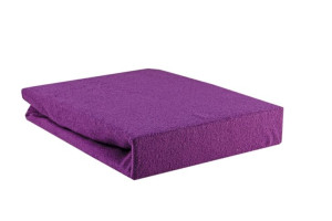 Prześcieradło Frotte z Gumką 200x220 Kolor Ciemny Fiolet
