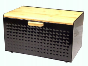 Chlebak Pojemnik Pieczywo Podwójna Pokrywa Bambus