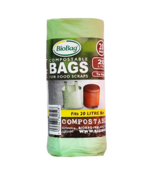 BioBag, worki na odpady organiczne, kompostowalne, 20l, rolka 20 sztuk
