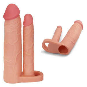 Nakładka na Penisa + Dildo Analne PODWÓJNA PENETRACJA