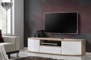 Komoda RTV ONTARIO  - biały połysk