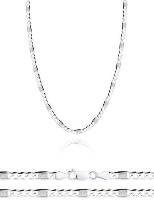 Srebrny Łańcuszek Figaro 55 Cm