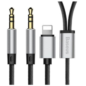Kabel mini-jack 3,5mm wtyk AUX do Iphone 2 urządze