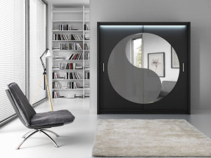 Szafa Lotos 203 czarna z LED