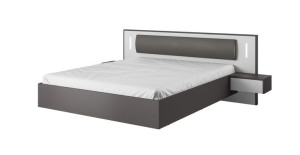 Łóżko Sega 160 ze stolikami nocnymi i LED