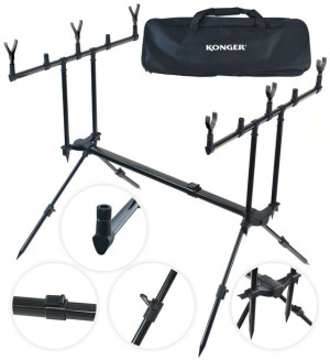 Rod Pod Stojak Carp Hunter Black Konger 4 Wędki