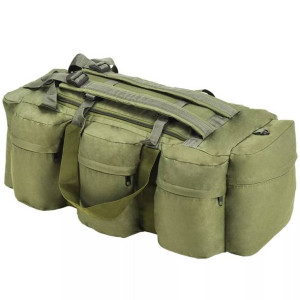 Torba wojskowa 3w1, worek w stylu militarnym, 120 L, oliwkowa