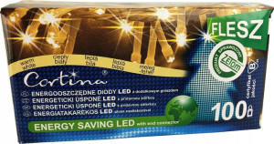 Lampki Sople 100 Led Wiszące Kurtyna Atest Flash
