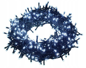Lampki Choinkowe 400 Led Białe Biały Atest Choinka