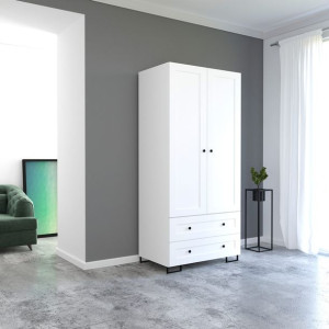 Szafa Modułowa 2D 100cm Biały Mat DELI