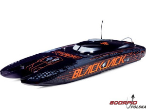 Proboat Blackjack 42" 8S Catamaran RTR czarny/pomarańczowy