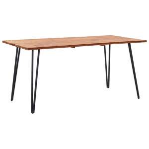 Stół ogrodowy z nogami hairpin, 160x80x75 cm, drewno akacjowe