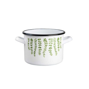 Eukaliptus Garnek Prosty 1,5l Śr.14cm Wys.11cm Biały