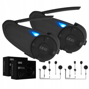 Interkom Motocyklowy Intercom Bluetooth Na 2 Kaski