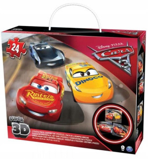 PUZZLE 3D MAXI Auta Cars ZESTAW 3x 24EL.