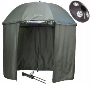 Parasol Wędkarski 250cm Lampka Zestaw Wbijak