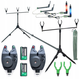 Zestaw Karp Rod Pod 2x Sygnalizator 2x Swinger Led