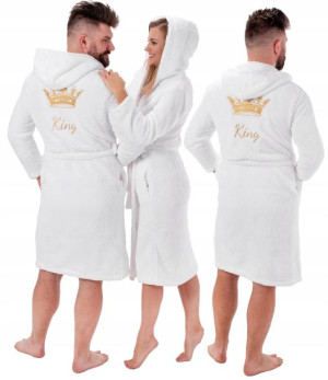 Szlafrok Męski Z Haftem King L Xl Dla Par Prezent