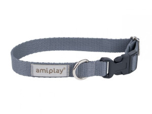 AMIPLAY Obroża Samba roz. M szary