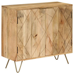 Szafka, 80x30x75 cm, lite drewno mango