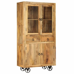 Kredens z litego drewna mango, 95 x 45 x 185 cm