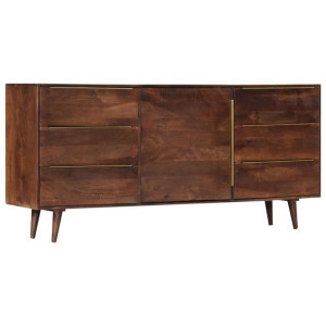 Komoda z 6 szufladami, 175 x 40 x 82 cm, lite drewno mango