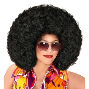 Peruka Afro Czarna Czarny Loki Burza Włosów